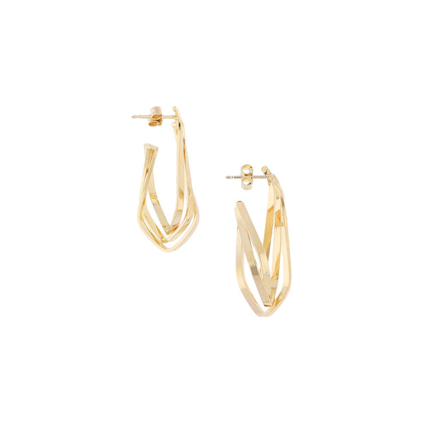 Broqueles diseño especial en oro amarillo 14 kilates.
