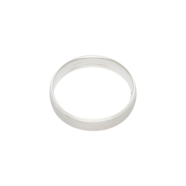 Argolla lisa en oro blanco 14 kilates.