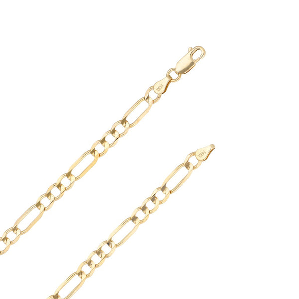 Collar de tres eslabones por uno en oro amarillo 14 kilates.