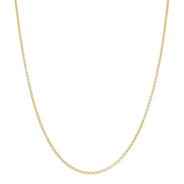 Collar eslabón cruzado en oro amarillo 14 kilates.