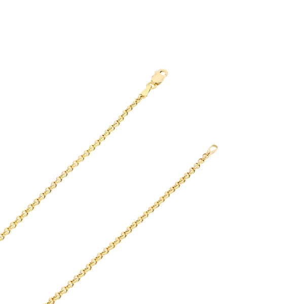 Collar eslabón cruzado en oro amarillo 14 kilates.