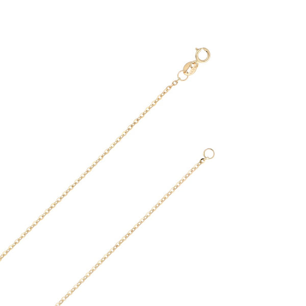 Collar eslabón cruzado en oro amarillo 14 kilates.