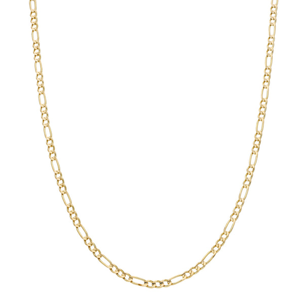 Collar de tres eslabones por uno en oro amarillo 14 kilates.