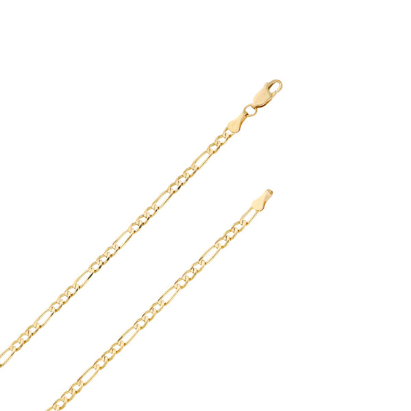 Collar de tres eslabones por uno en oro amarillo 14 kilates.
