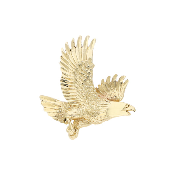 Dije diseño especial motivo águila en oro amarillo 14 kilates.
