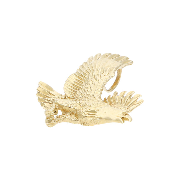 Dije diseño especial motivo águila en oro amarillo 14 kilates.