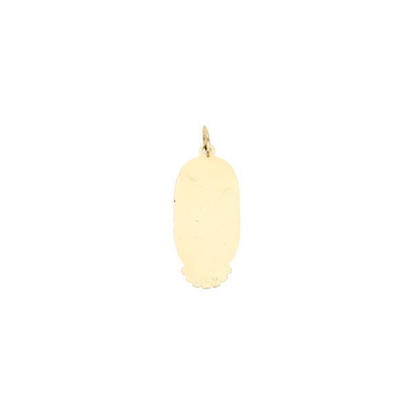 Dije diseño especial motivos de la suerte en oro amarillo 14 kilates.