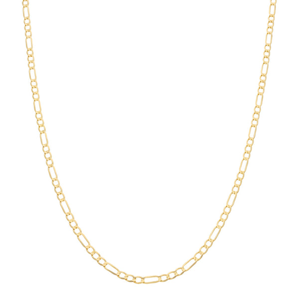 Collar de tres eslabones por uno en oro amarillo 14 kilates.