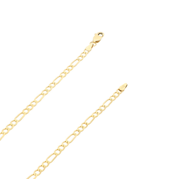 Collar de tres eslabones por uno en oro amarillo 14 kilates.