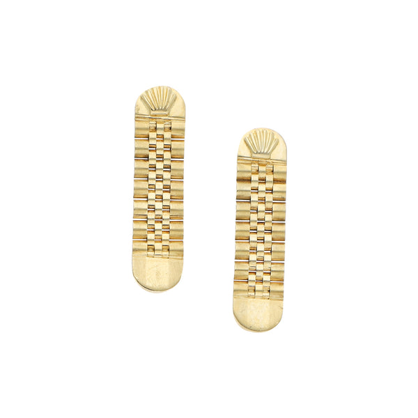 Broqueles articulados en oro amarillo 14 kilates.