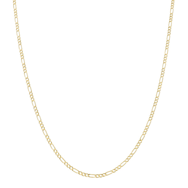 Collar de tres eslabones por uno en oro amarillo 14 kilates.