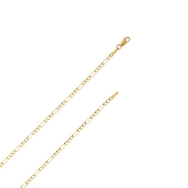 Collar de tres eslabones por uno en oro amarillo 14 kilates.