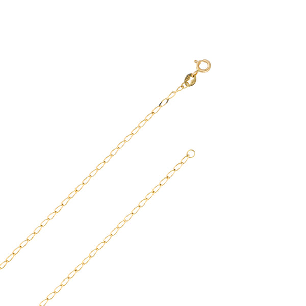 Collar eslabón encontrado y dije diseño especial motivo águila en oro tres tonos 14 kilates.