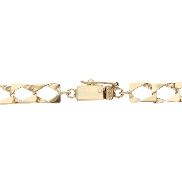 Pulsera eslabón encontrado en oro amarillo 14 kilates.