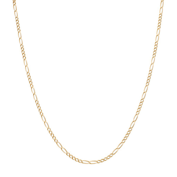 Collar eslabón combinado en oro amarillo 14 kilates.