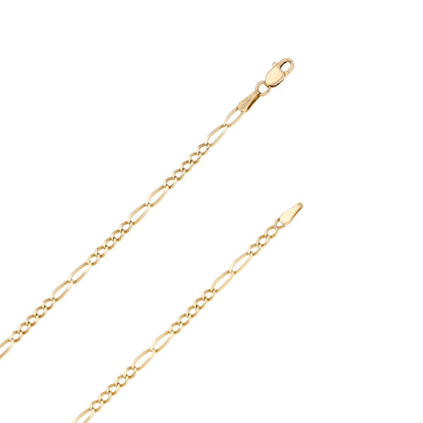 Collar eslabón combinado en oro amarillo 14 kilates.