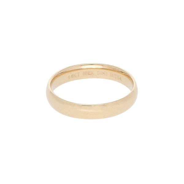 Argolla lisa en oro amarillo 14 kilates.