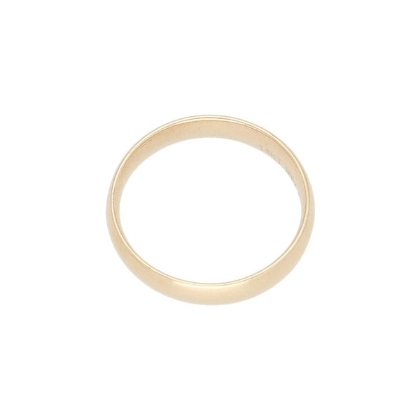 Argolla lisa en oro amarillo 14 kilates.