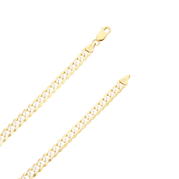 Gargantilla eslabón encontrado platinado en oro amarillo 14 kilates.