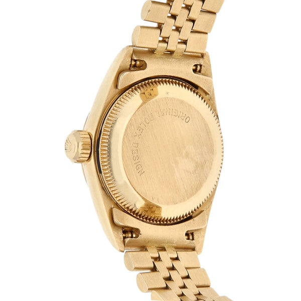 Reloj Rolex para dama modelo Oyster Perpetual en oro dos tonos 18 kilates.