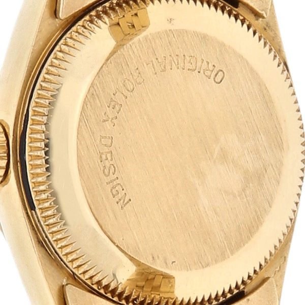 Reloj Rolex para dama modelo Oyster Perpetual en oro dos tonos 18 kilates.