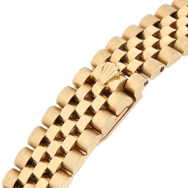 Reloj Rolex para dama modelo Oyster Perpetual en oro dos tonos 18 kilates.