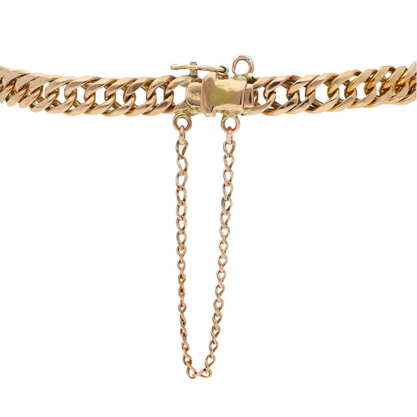 Pulsera eslabón encontrado en oro rosa 12 kilates.