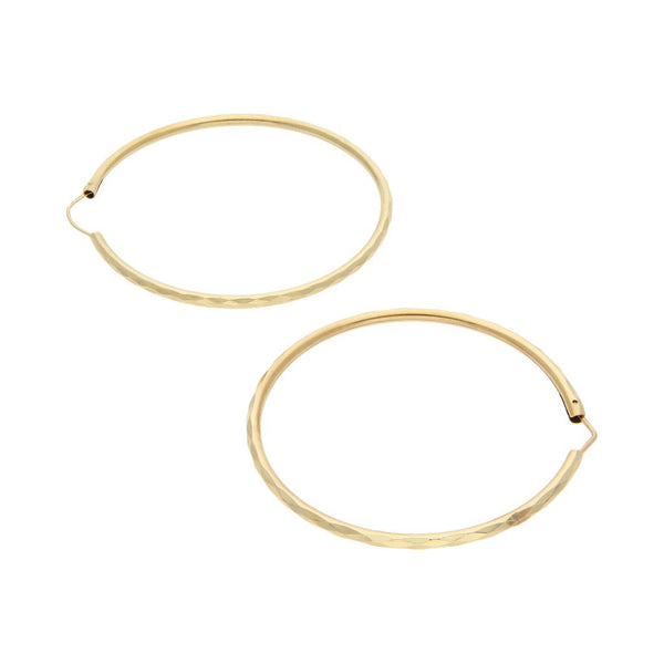 Arracadas facetadas en oro amarillo 12 kilates.