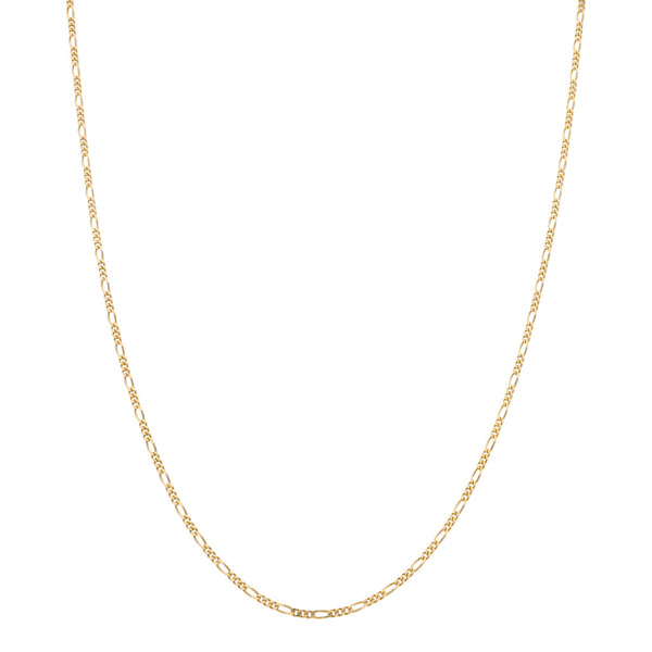 Collar de tres eslabones por uno en oro amarillo 14 kilates.