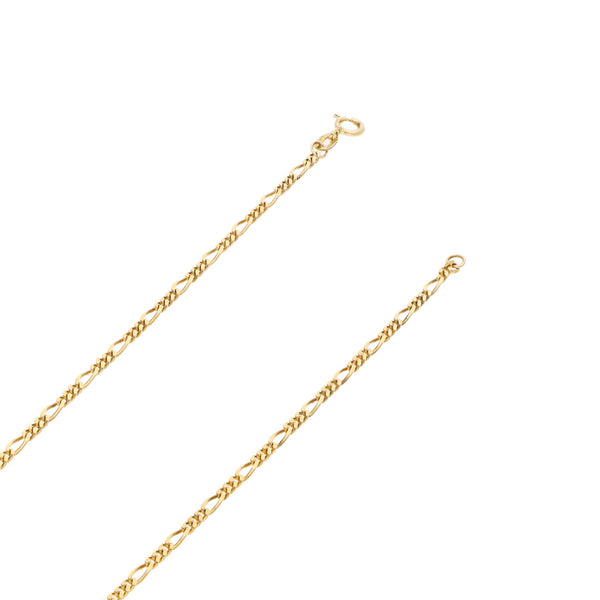 Collar de tres eslabones por uno en oro amarillo 14 kilates.