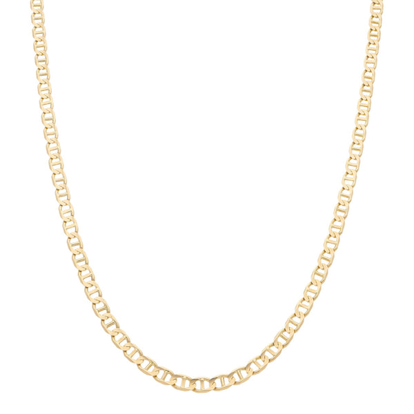 Collar eslabón nudo marino en oro amarillo 14 kilates.