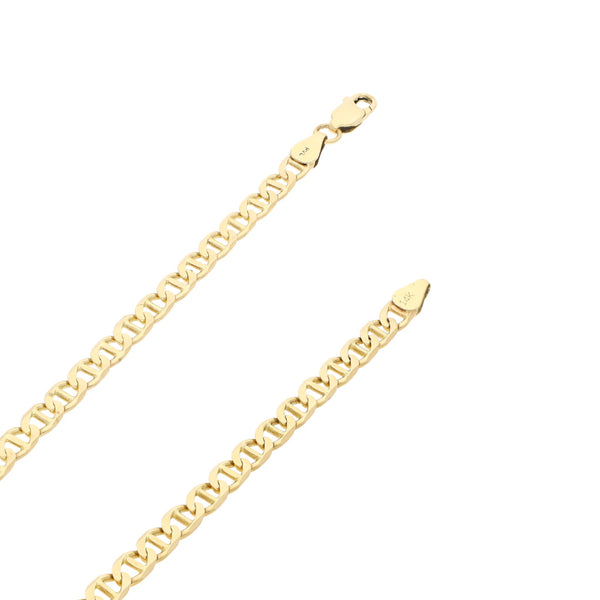 Collar eslabón nudo marino en oro amarillo 14 kilates.