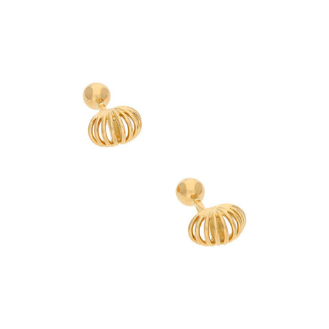 Mancuernillas diseño especial firma Tane en oro amarillo 18 kilates.