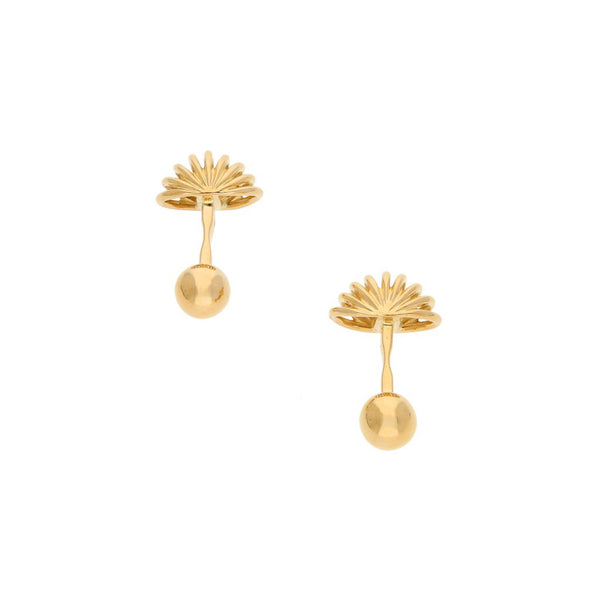 Mancuernillas diseño especial firma Tane en oro amarillo 18 kilates.