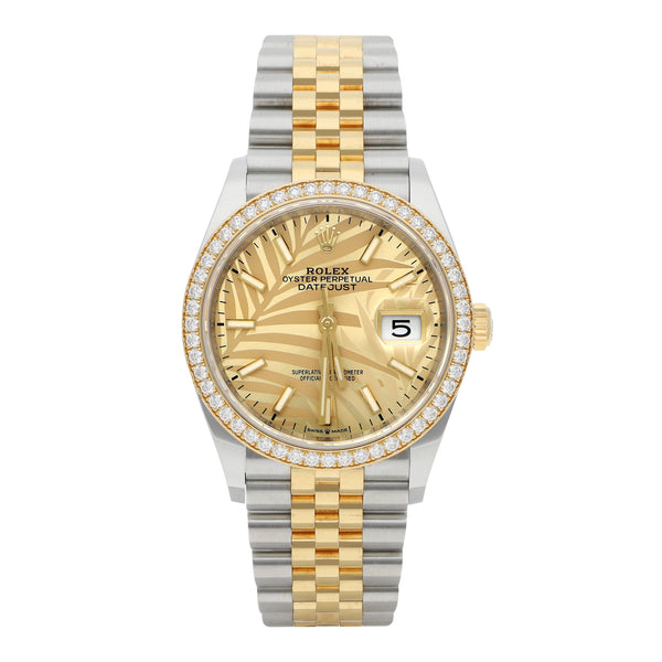 Reloj Rolex para caballero modelo Oyster Perpetual DateJust vistas oro amarillo 18 kilates.