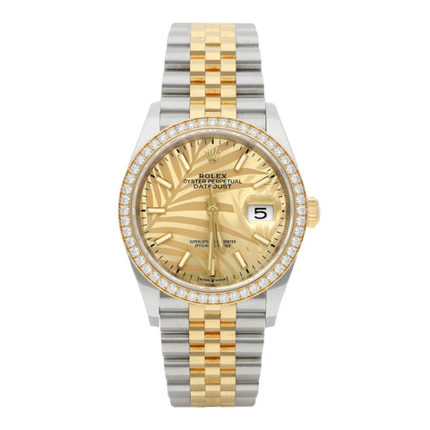 Reloj Rolex para caballero modelo Oyster Perpetual DateJust vistas oro amarillo 18 kilates.