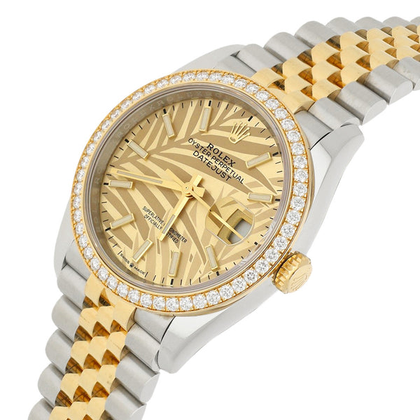 Reloj Rolex para caballero modelo Oyster Perpetual DateJust vistas oro amarillo 18 kilates.