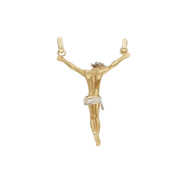 Cristo diseño especial en oro amarillo 14 kilates.