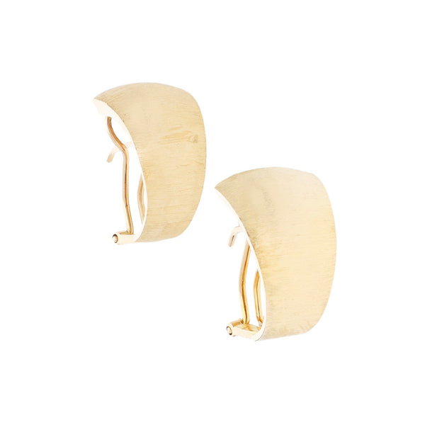 Aretes estilizados en oro amarillo 14 kilates.