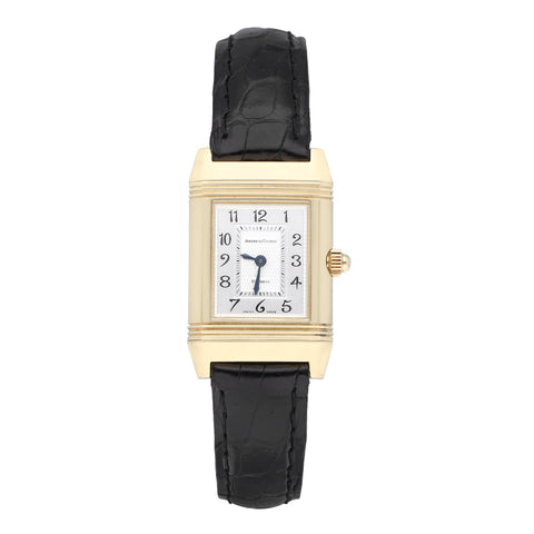 Reloj Jaeger-LeCoultre para dama modelo Reverso caja y broche en oro amarillo 18 kilates.
