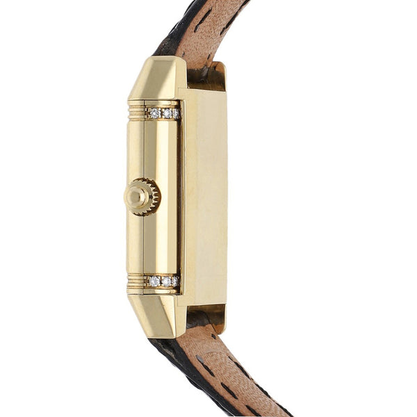 Reloj Jaeger-LeCoultre para dama modelo Reverso caja y broche en oro amarillo 18 kilates.