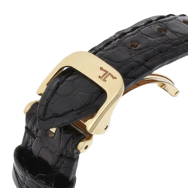 Reloj Jaeger-LeCoultre para dama modelo Reverso caja y broche en oro amarillo 18 kilates.