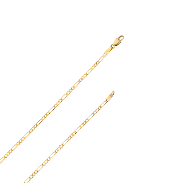 Collar de tres eslabones por uno en oro amarillo 14 kilates.