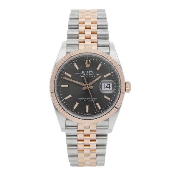 Reloj Rolex para caballero modelo Oyster Perpetual DateJust vistas en oro rosa 18 kilates.
