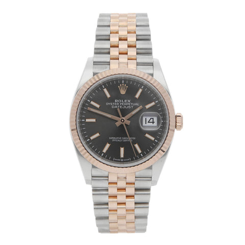 Reloj Rolex para caballero modelo Oyster Perpetual DateJust vistas en oro rosa 18 kilates.