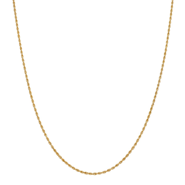 Collar eslabón torzal en oro amarillo 14 kilates.