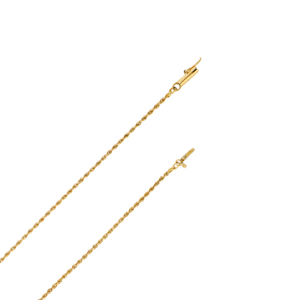 Collar eslabón torzal en oro amarillo 14 kilates.