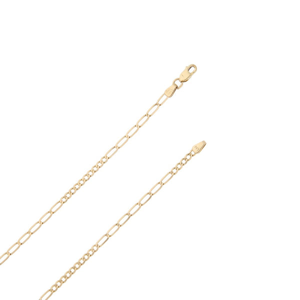 Gargantilla eslabón combinado en oro amarillo 14 kilates.