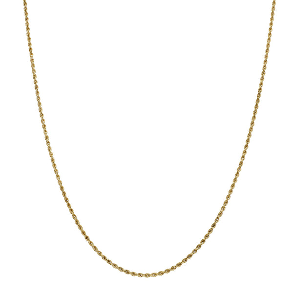 Collar eslabón torzal en oro amarillo 14 kilates.
