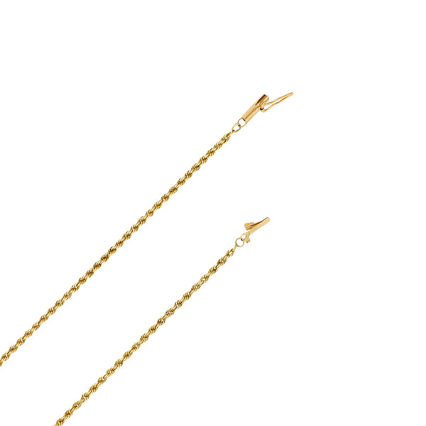 Collar eslabón torzal en oro amarillo 14 kilates.